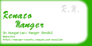 renato manger business card