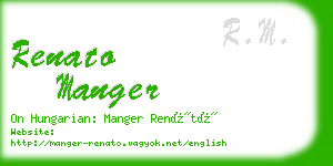 renato manger business card